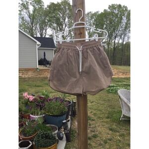 Varley womens nylon Harmon high rise short 4 M medium mauve tan shimmer shell